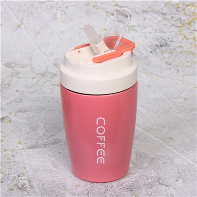 Термокружка 400мл "COFFEE" розовая