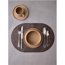 Салфетка сервировочная Pool, 30х45 см, коричневая/золотистый металлик