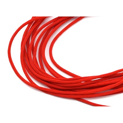 Шнур для плетения шелковый 1мм цв.алый, 100м