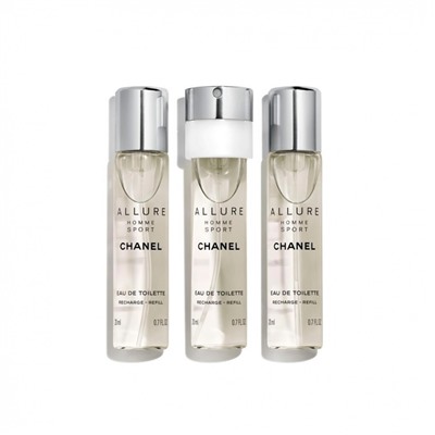 CHANEL ALLURE HOMME SPORT ohne Zerstauber, 3 сменных блока по 20 мл каждый без распылителя 60 млТуалетная вода