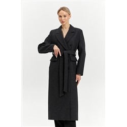 Пальто женское демисезонное 26326 (серый/диагональ)