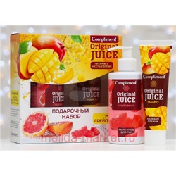 Compliment Подарочный набор Original Juice Манго Грейпфрут Мыло-уход для рук 320мл+Бальзам для рук 100мл №1491