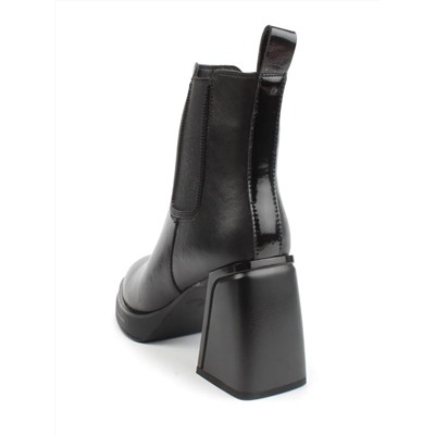 04-M3-836 BLACK Ботильоны зимние женские (натуральная кожа, натуральный мех)
