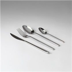 Набор столовых приборов Pure, серебристые глянцевые, 16 пред.