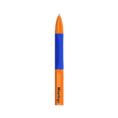 Ручка шариковая Berlingo "Tribase grip orange" синяя, 0,7мм, грип