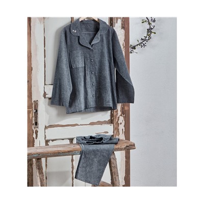 Пижама Женская (S) Helen Antrasit Bayan Pijama Takımı Small - EcoCotton