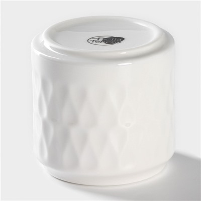 Банки для сыпучих BellaTenero «Тюльпан», 300 мл, с ложками, на бамбуковой подставке, фарфор, белые