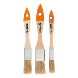 Набор кистей, 3 шт, плоские 1/2", 3/4", 1" Sparta