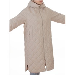 9610 BEIGE Куртка стеганная демисезонная женская (100 гр. холлофайбер)