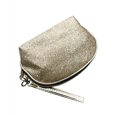 Sunflower Косметичка женская овальная блестящая 9945, золотой