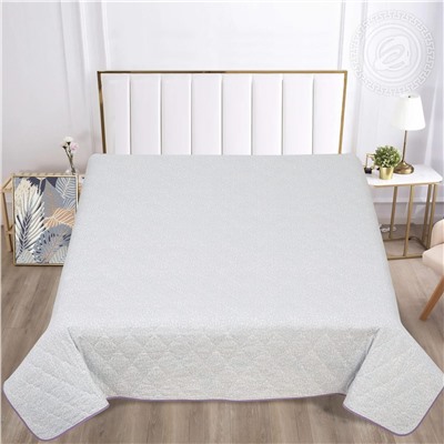 Покрывало стеганое из бязи Серебряные листья Арт Дизайн