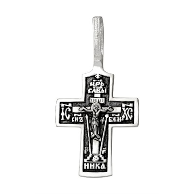 Крест из серебра литье частичное чернение