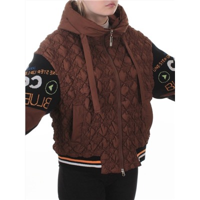 705 BROWN Куртка демисезонная женская (100 гр. синтепон)
