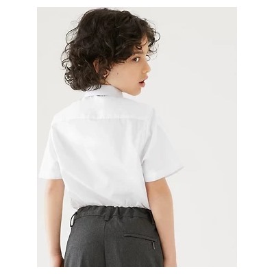 3pk Boys' Plus Fit Easy Iron School Shirts (4-18 Yrs)