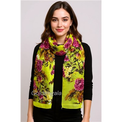 Шарф шифоновый с цветочным принтом Арт 0981/12