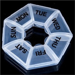 444-224 Таблетница круглая на неделю (7 секций)