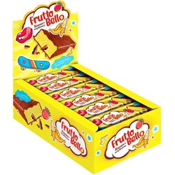 Батончик-суфле со вкусом клубника-банан Frutto Bello, 35 г (упаковка 18 шт) / КДВ