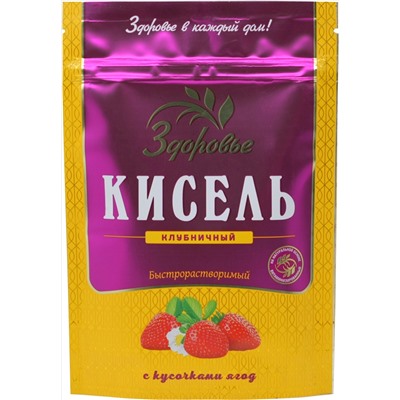 Кисель «Здоровье». Клубничный 150 гр. мягкая упаковка