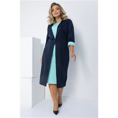 Платье На шпильке (синий/мята) П12678-4