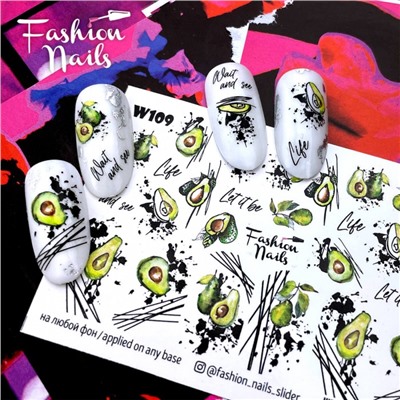 Fashion Nails, Слайдер-дизайн W109