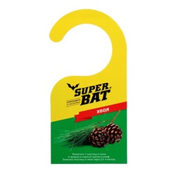 Пластины от моли "SuperBAT",  хвоя, 9 шт + 2 крючка