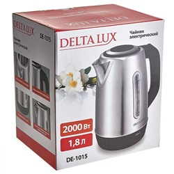 Чайник электрический 2000 Вт, 1,8 л DELTA LUX DE-1015 черный