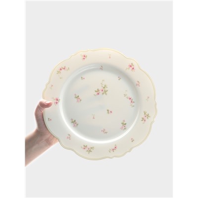 Тарелка глубокая WY Spring flowers, 220 мл, d=21.5 см, фарфор, белая