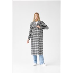 Пальто женское демисезонное 24102 (клетка Амалия)