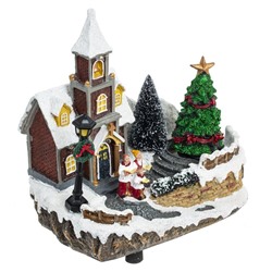 GAEM Фигурка декоративная "Рождество" (4 мелодии, подсвет, движ, 3xAA н/п, +USB), L19,5 W13,4 H21,5 см