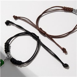 Браслеты парные «Неразлучники» божья коровка, цветные, L=12.5 см