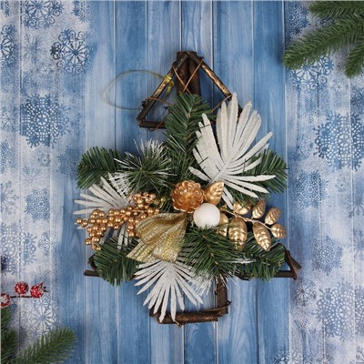 Украшение ёлочное «Зимнее волшебство. Ажурная ветка на ёлке», новогоднее, 31×24 см