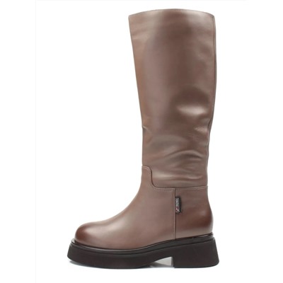 02-FG678-2BM BROWN Сапоги зимние женские (натуральная кожа, натуральный мех (еврозима))