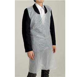 Фартук ПЭ 10 мкр защитный, белый, 10 мкм., размер 74×120 50 шт./уп