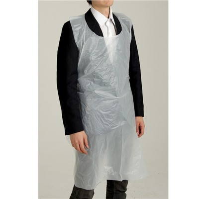 Фартук ПЭ 10 мкр защитный, белый, 10 мкм., размер 74×120 50 шт./уп