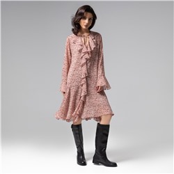 Платье с воланами, Для восхищенных взглядов (pink)