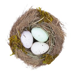GAEM Набор из 2-х изделий декоративных "Гнездо пасхальное" (11*6), L24 W12 H4,5 см