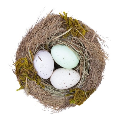 GAEM Набор из 2-х изделий декоративных "Гнездо пасхальное" (11*6), L24 W12 H4,5 см