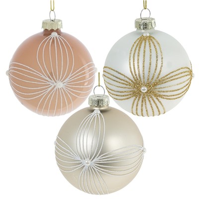 GAEM Набор из 12шт Украшение новогоднее "Шар", D 8 см, L34 W25 H9 см