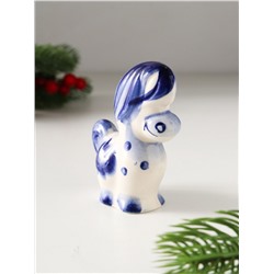 Фигурка фарфор «Лошадь Василиса», 8×6.5×3.5 см, гжель