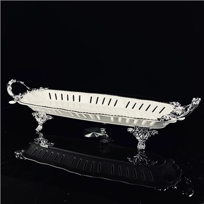 205-914 Блюдо 43см на ножках с ручками ATLANTIS в под.уп.(х8)Фарфор