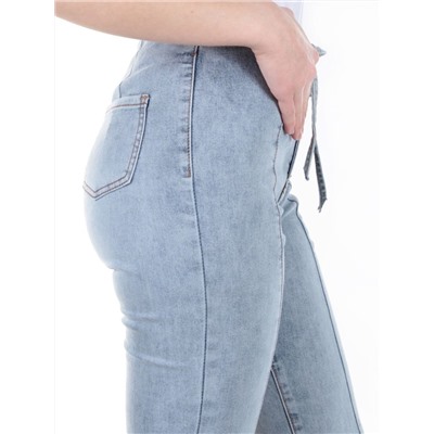0062 GRAY/BLUE Джинсы женские зауженные YTD JEANS