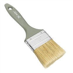 Кисть плоская "Евро" 2.5", натуральная щетина, пластмассовая ручка MTX