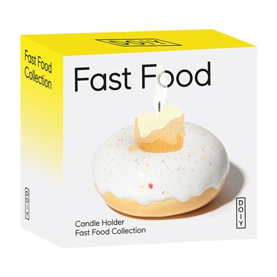 Подсвечник Fast food, Donut, Ø7 см, белый
