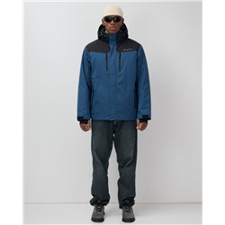 Горнолыжная куртка мужская зимняя синего цвета 7611S