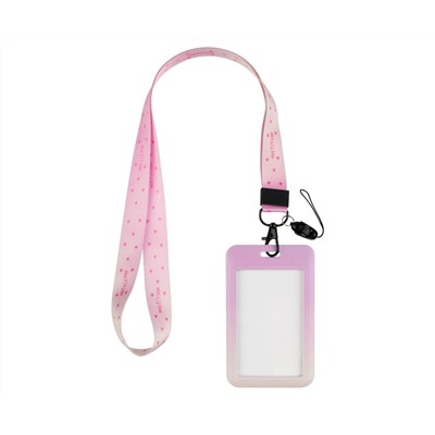 Бейдж вертикальный MESHU "Cute Cat", 110*70мм, лента с карабином, 2D печать, опп пакет, европодвес