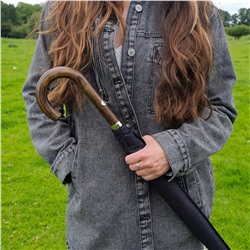 L893-01 Black (Черный) Зонт женский трость Fulton