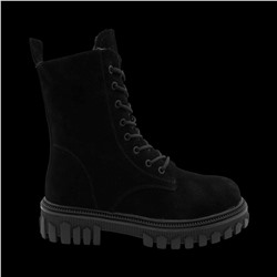 Ботинки из натуральной кожи на меху РМ-078-3 черные