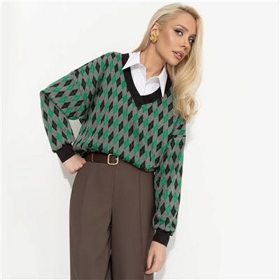 Свитшот свободной посадки, Весьма изящна (green)