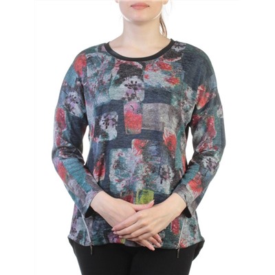 4001 DK. BLUE Кофта женская (60% хлопок, 20% вискоза, 10% полиамид, 10% эластан)