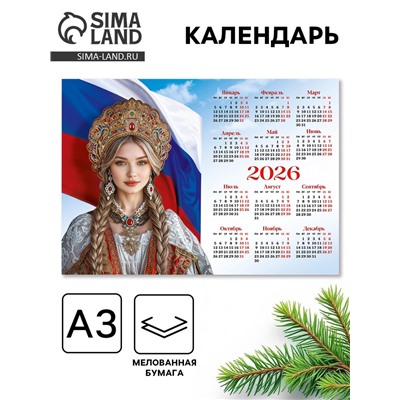 Календарь 2026 «Патриотический», А3